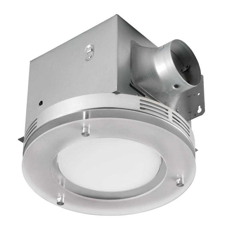 Bath Fan - 3 Pin Lens, 80CFM, 1.1 Sones, Dimmable LED, AC Motor 