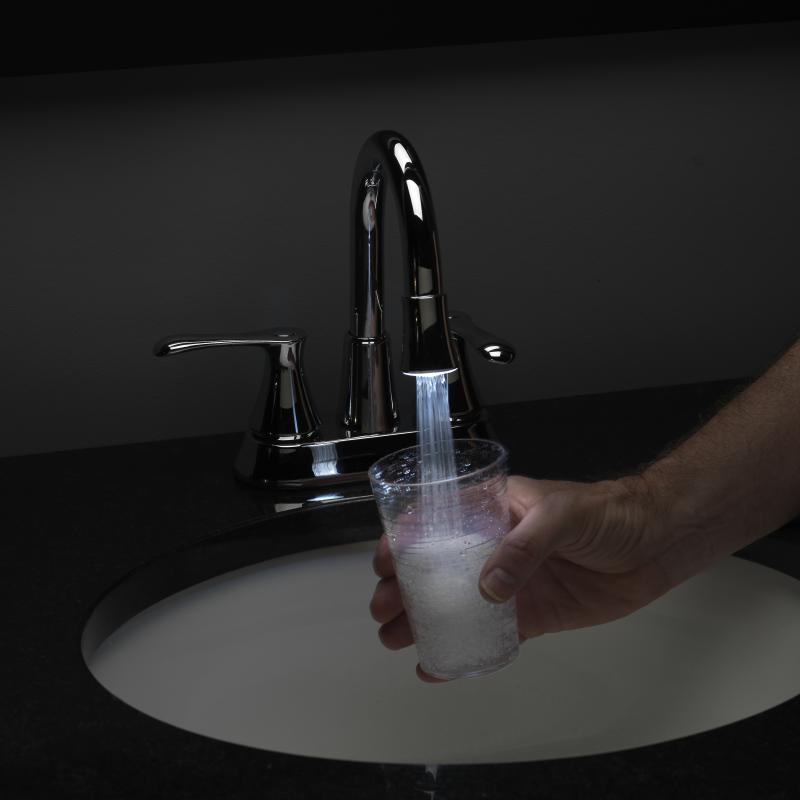 LED Lighted Bathroom Lavatory Faucet 2 handle Chrome